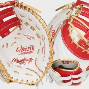 Liberty Advanced Color Series 13 in 1st Base Mitt White/Scarlet