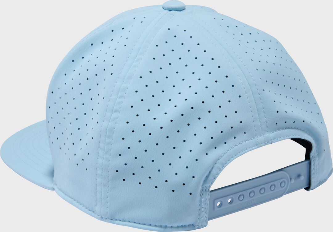 Rawlings Home Plate Performance Flat Bill Snapback Hat Light Blue - Image 4