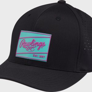 Rawlings Black Performance Curved Bill Snapback Hat