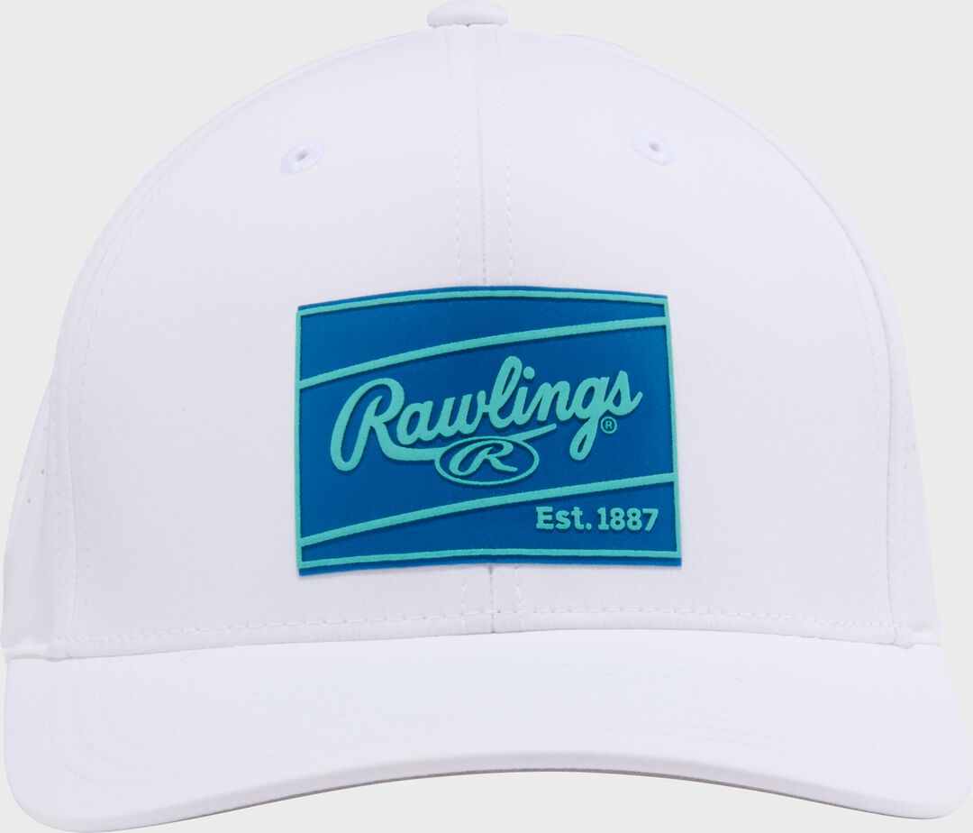 Rawlings White Performance Curved Bill Snapback Hat - Image 2